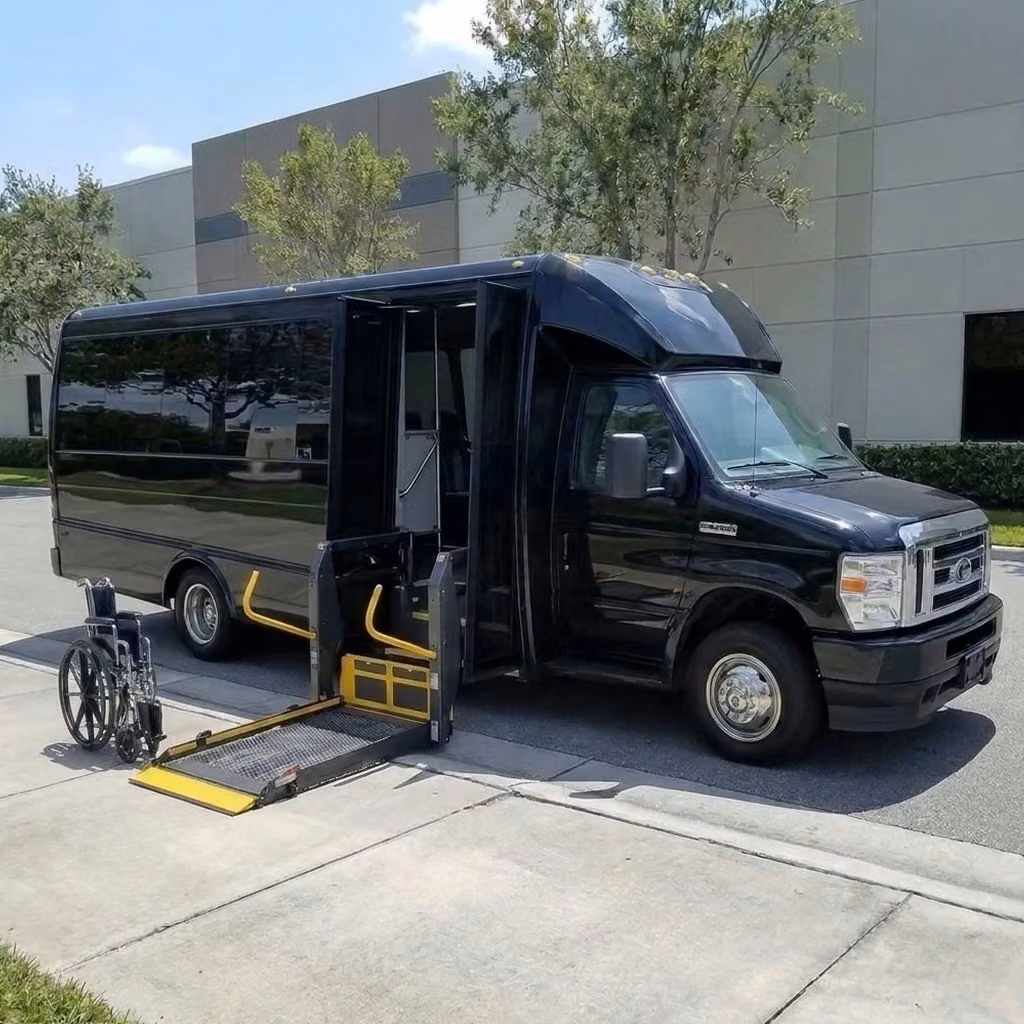 manhattan beach 18 passenger minibus wheelchair lift
