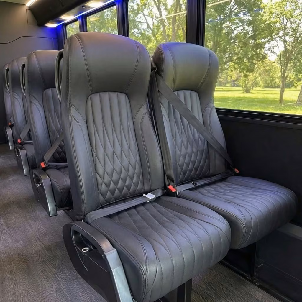 manhattan beach 20 passenger minibus high back seats