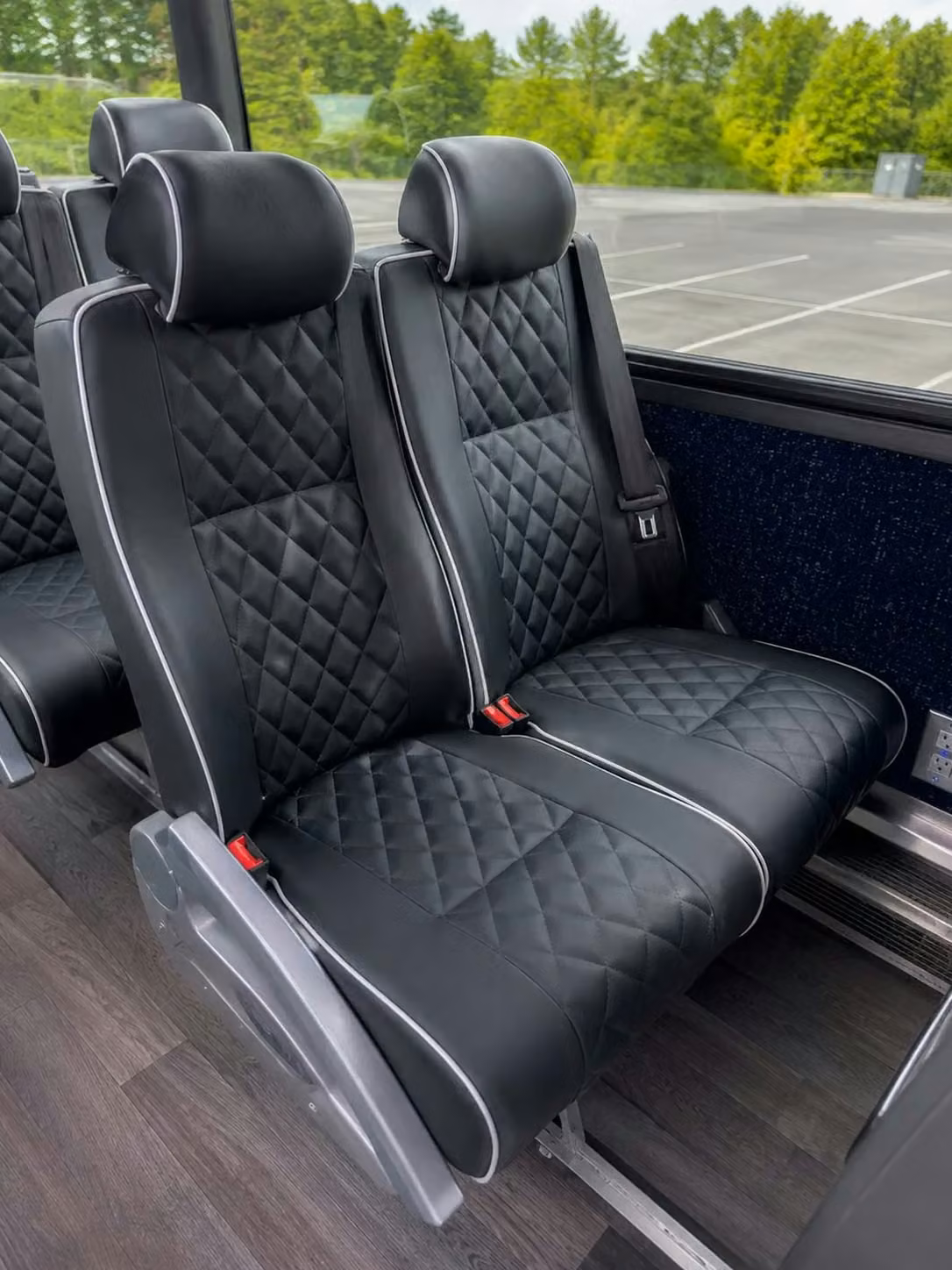 manhattan beach 56 passenger charter bus reclining seats