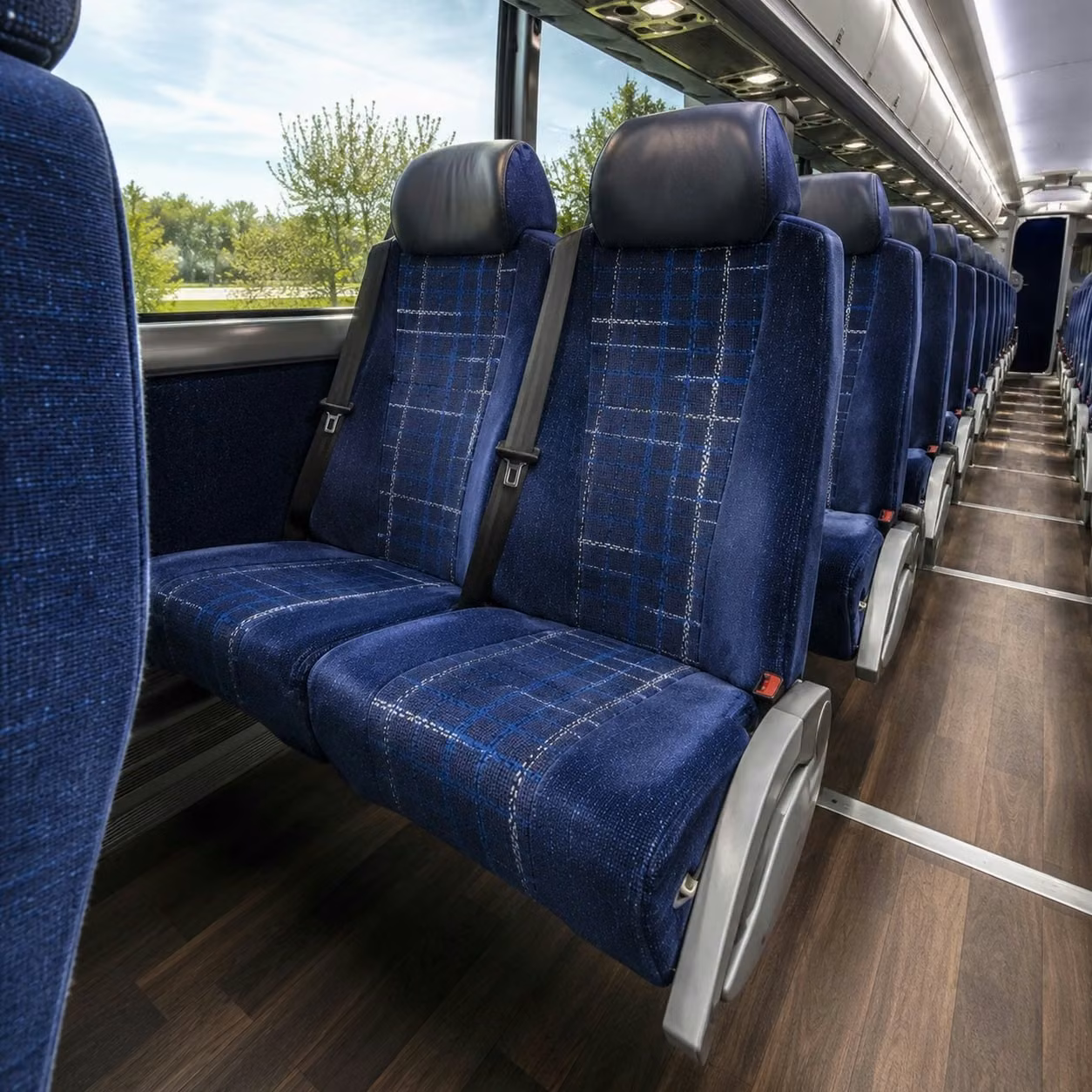 manhattan beach charter bus interior 2
