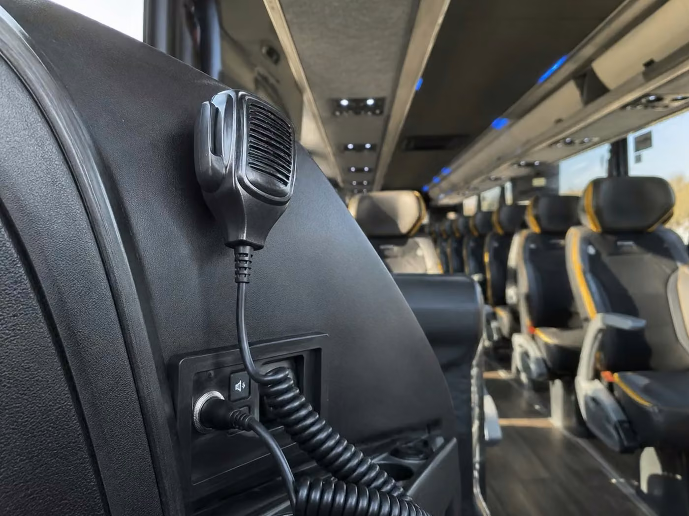 manhattan beach charter bus pa system