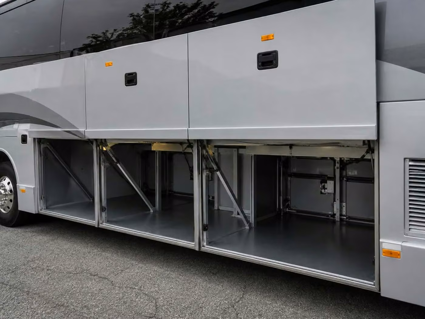 manhattan beach charter bus under bus storage