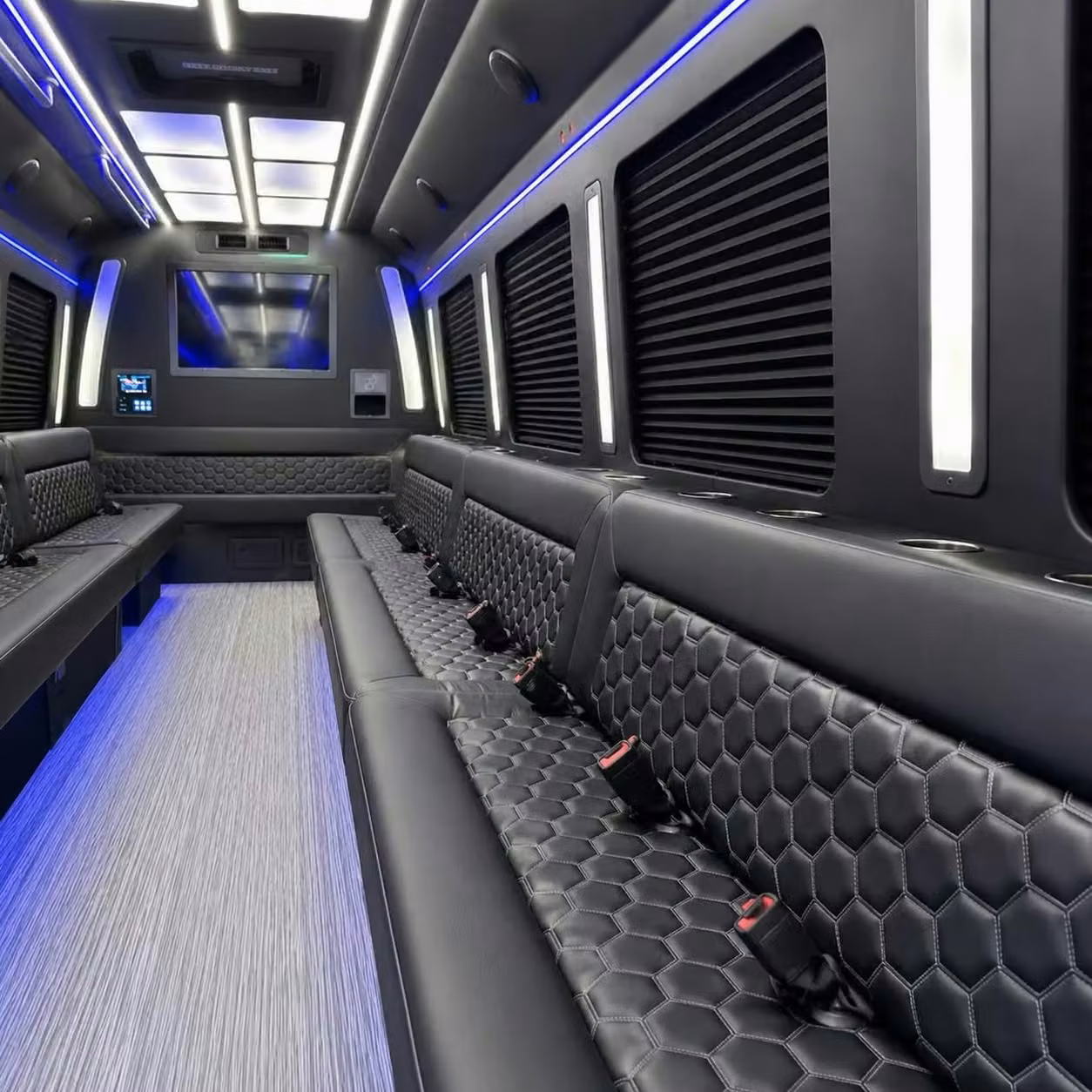 manhattan beach party bus party lighting