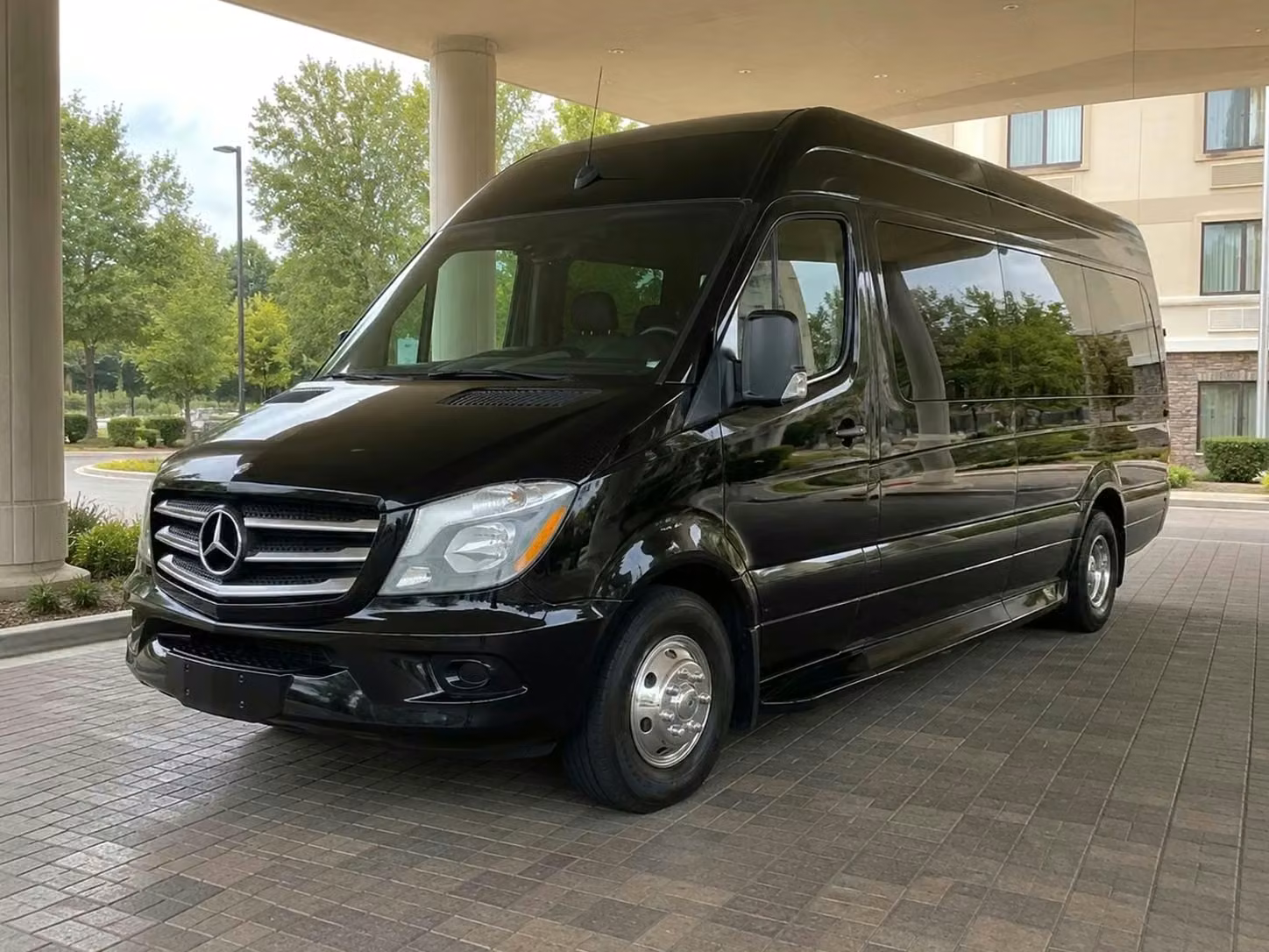 manhattan beach sprinter van rental with driver tinted windows